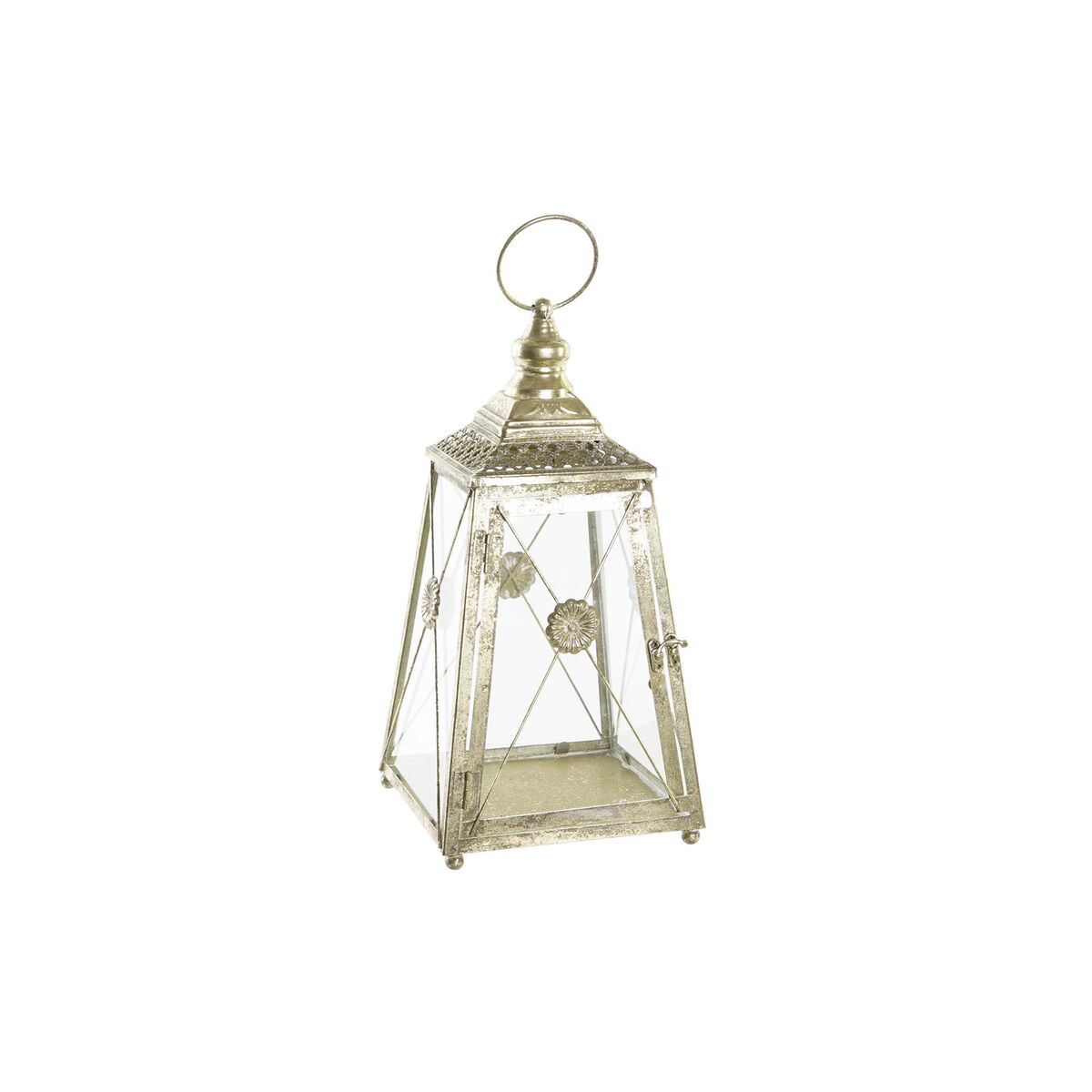 Lykta DKD Home Decor Glas Gyllene Metall (18 x 18 x 36 cm) - 5