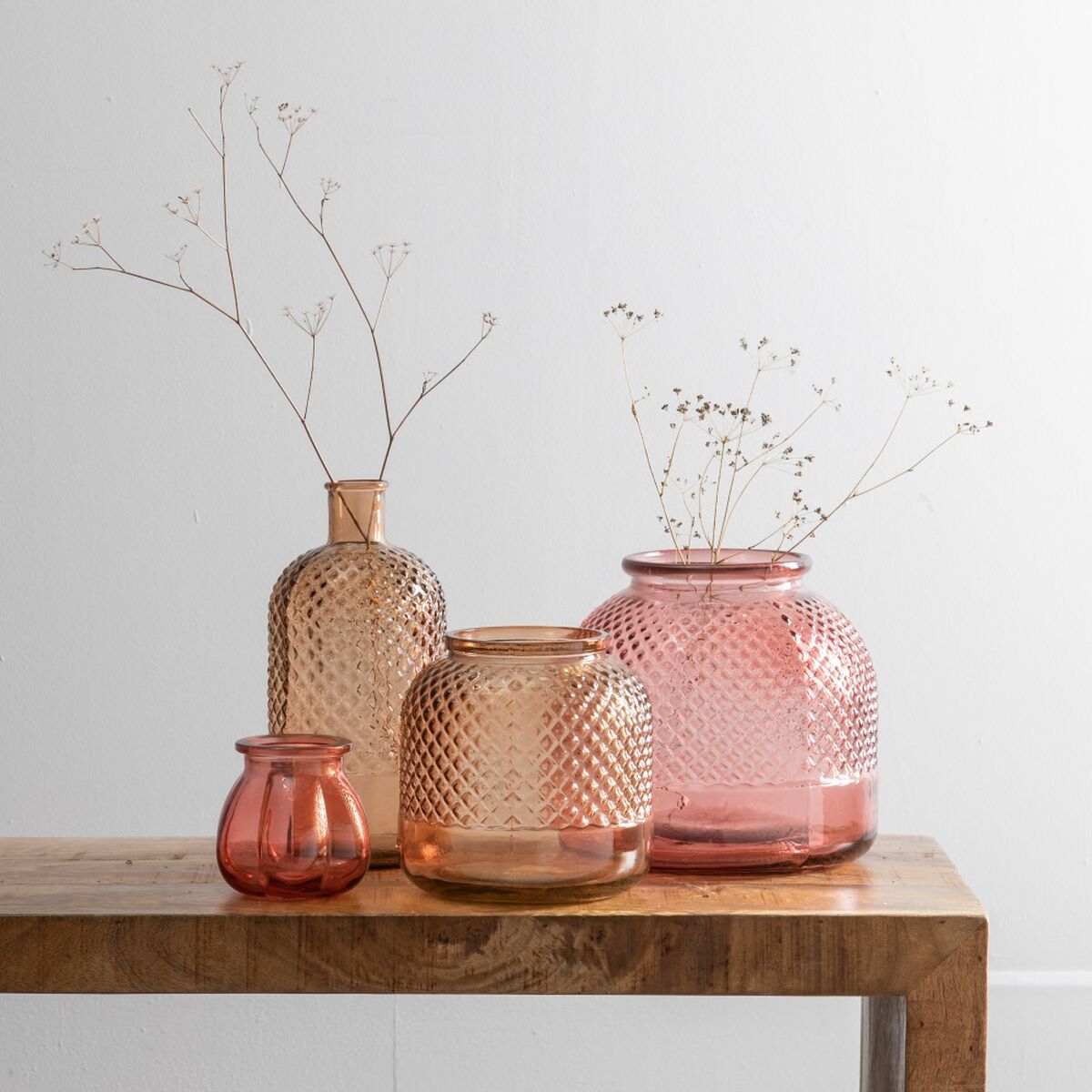 Vas återvinningsglas Karamellfärgat 14 x 14 x 28 cm - 4