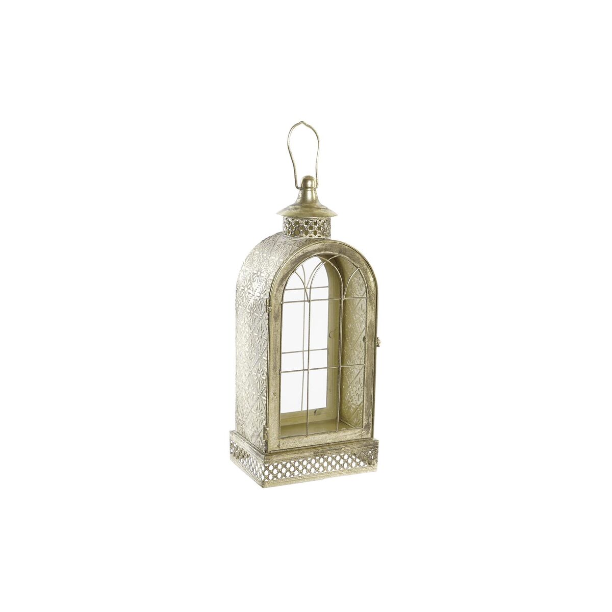 Lykta DKD Home Decor Glas Gyllene Metall (18 x 13 x 43 cm) - 5