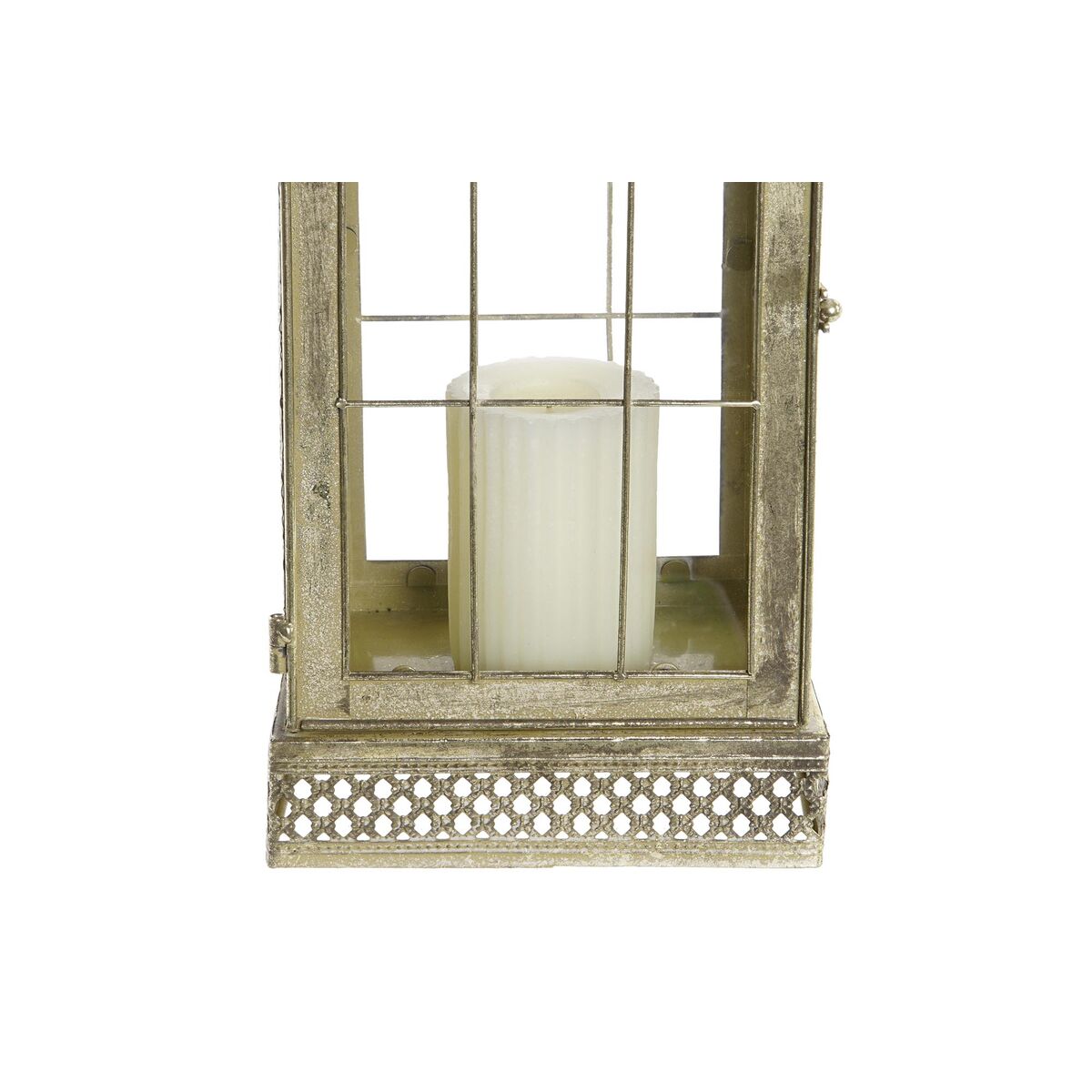 Lykta DKD Home Decor Glas Gyllene Metall (18 x 13 x 43 cm) - 8