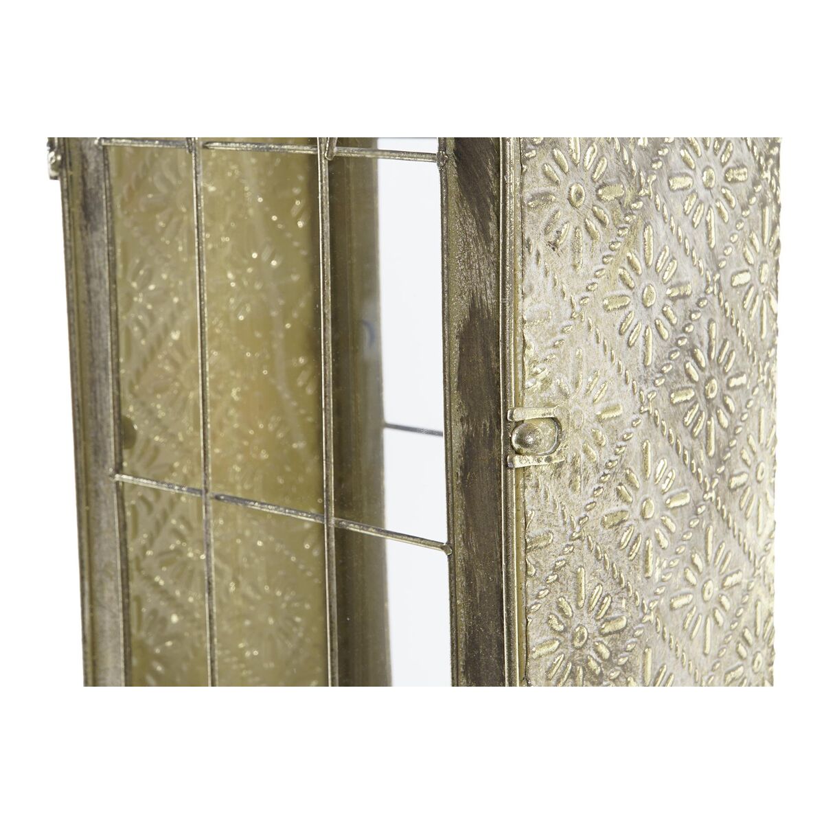 Lykta DKD Home Decor Glas Gyllene Metall (18 x 13 x 43 cm) - 3