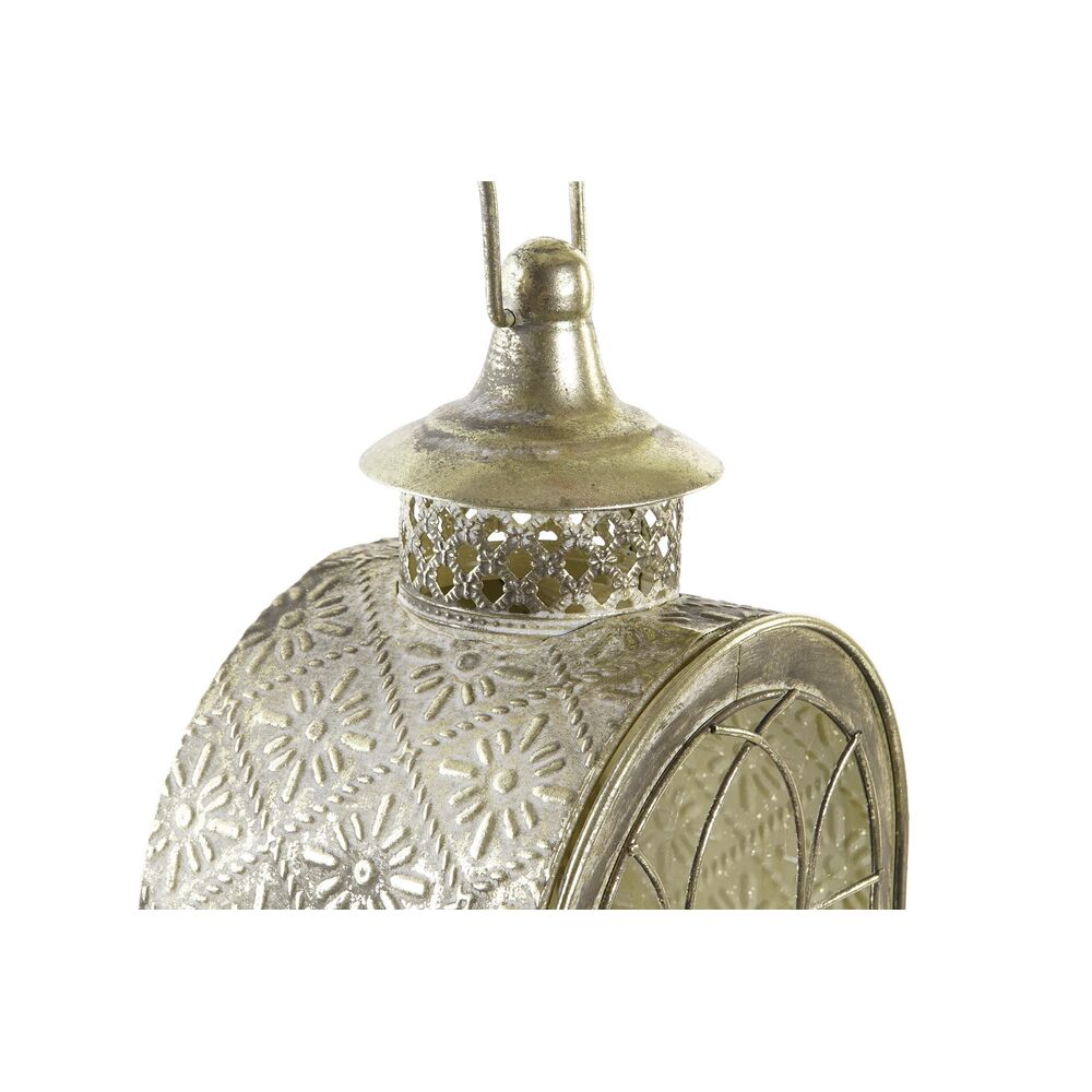 Lykta DKD Home Decor Glas Gyllene Metall (18 x 13 x 43 cm) - 2