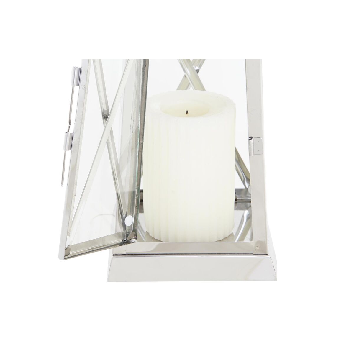 Lyktor DKD Home Decor Kromad Glas Silvrig Stål 22 x 22 x 50 cm - 3
