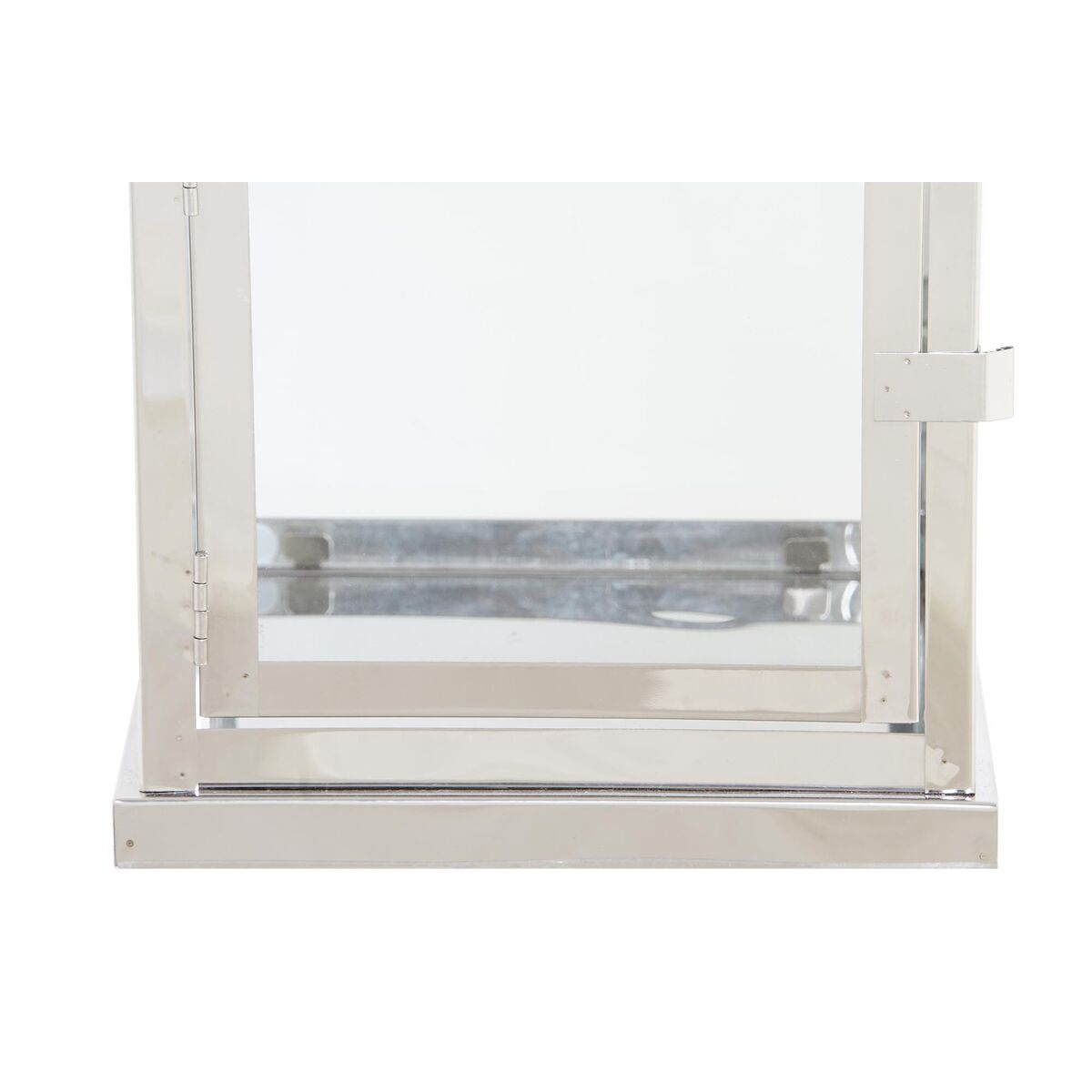 Lyktor DKD Home Decor Kromad Glas Silvrig Metall (26 x 26 x 30 cm) - 4