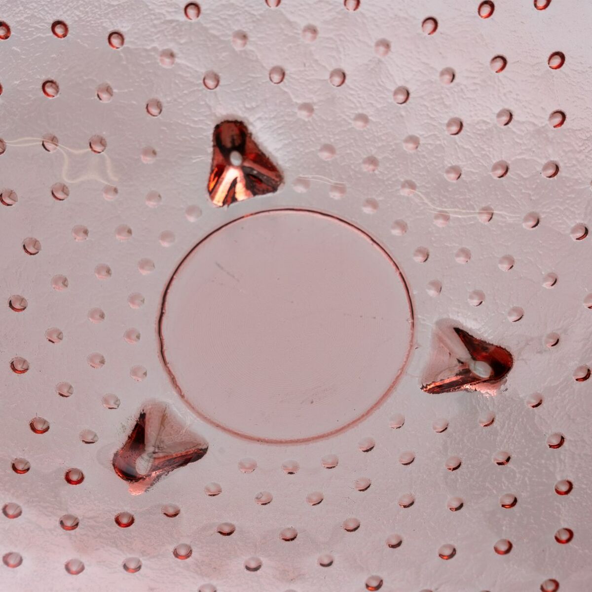 Bordsdekoration 30 x 30 x 9 cm Rosa återvinningsglas - 3