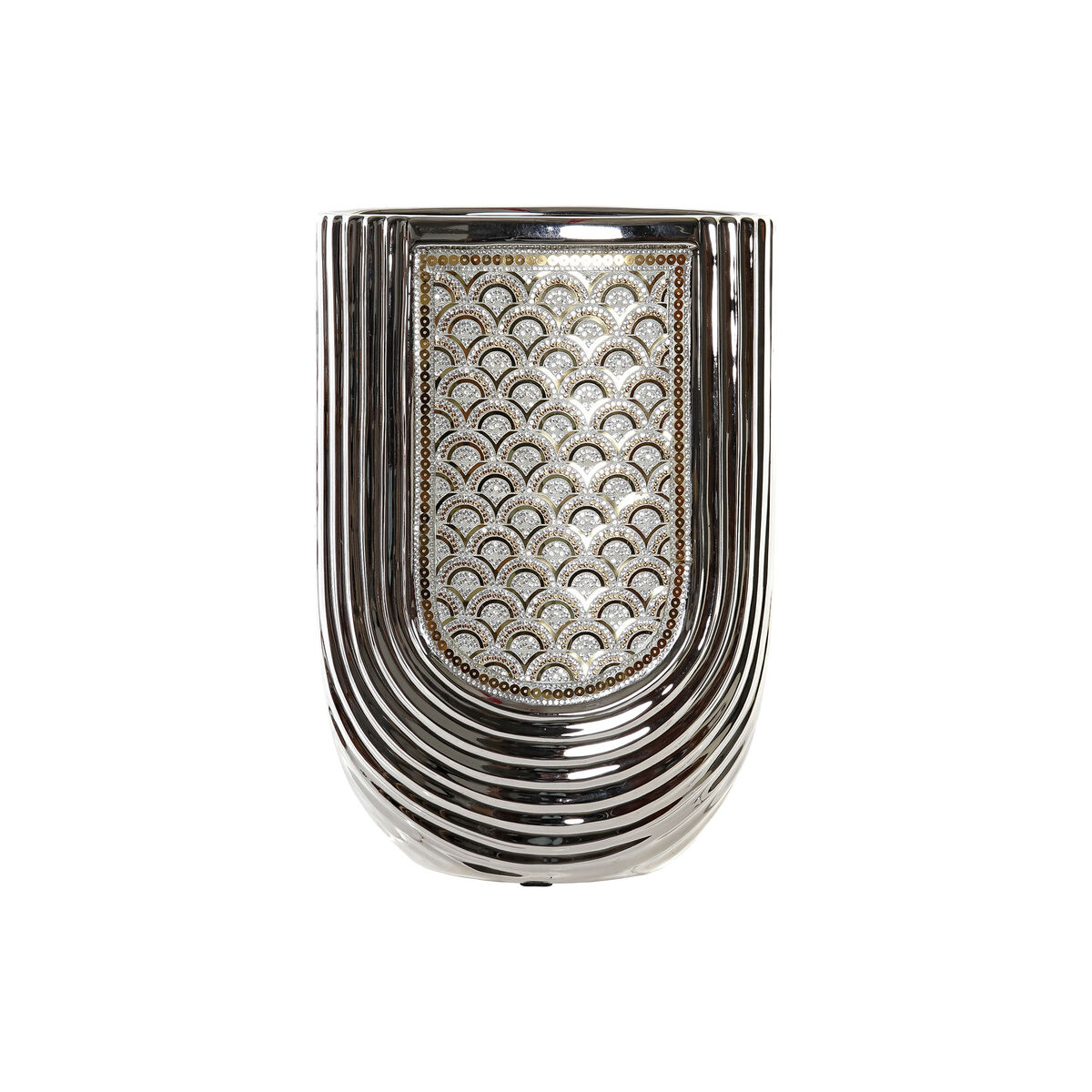 Vas DKD Home Decor Silvrig Gyllene Stengods (21 x 11 x 31 cm) - 4