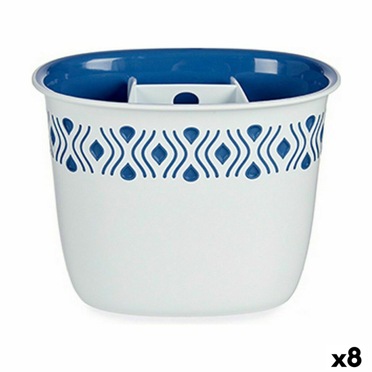 Bestickhållare Stefanplast Tosca Blå Plast 13,3 x 14,6 x 19,3 cm (8 antal)