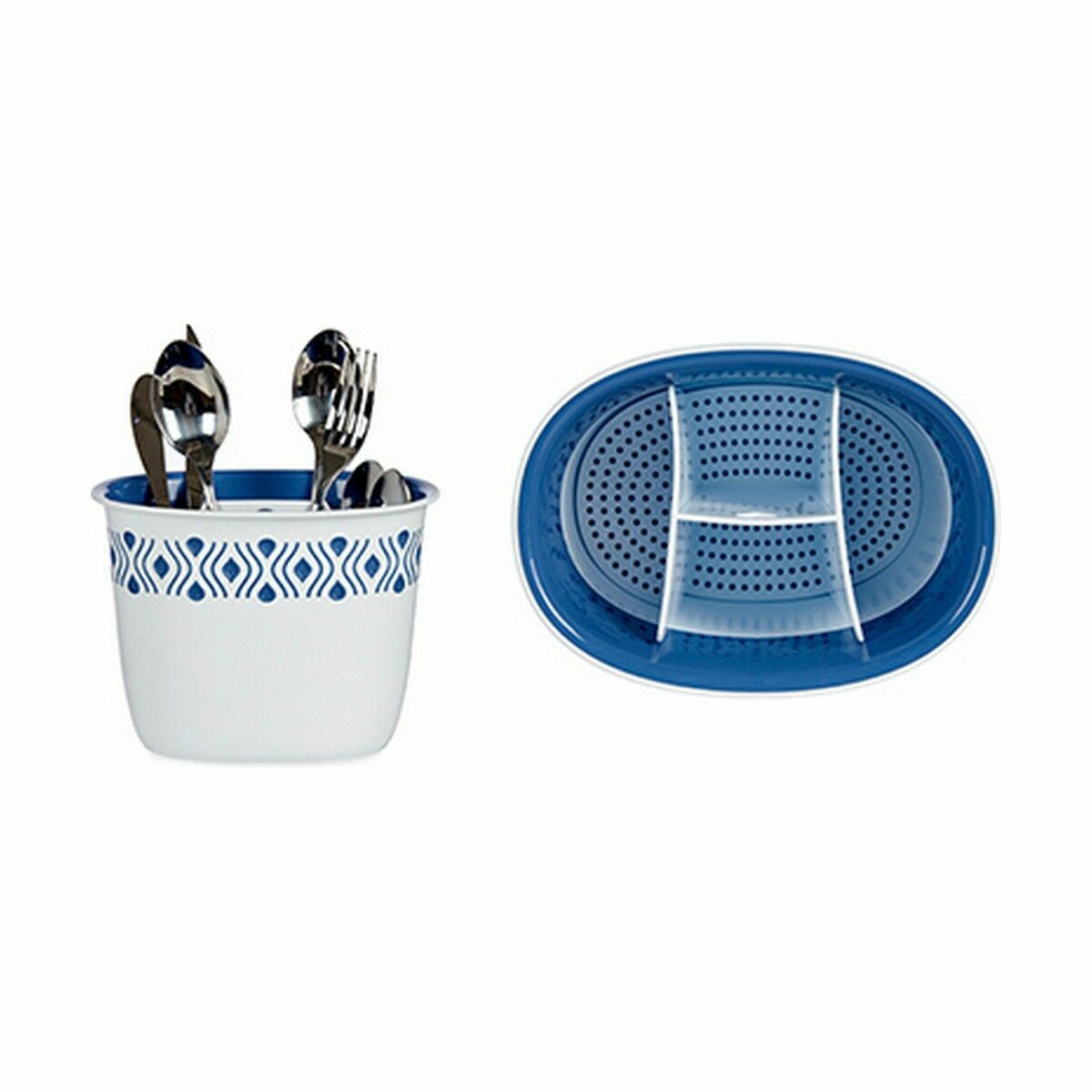 Bestickhållare Stefanplast Tosca Blå Plast 13,3 x 14,6 x 19,3 cm (8 antal) - 2