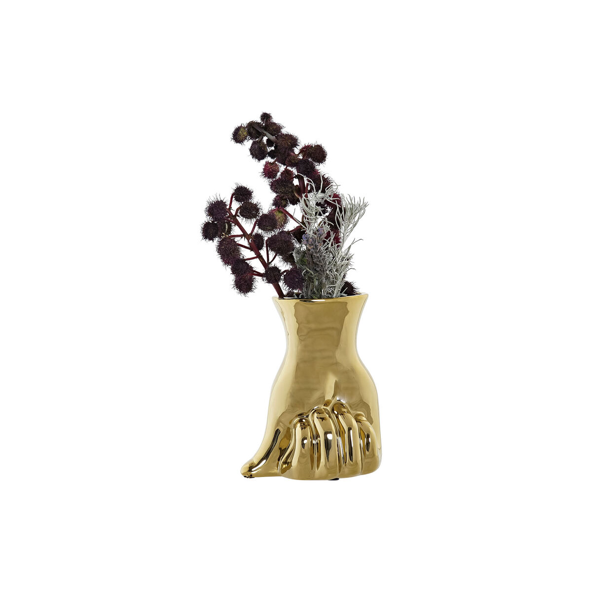Vas DKD Home Decor Gyllene Stengods 17 x 12 x 21 cm - 7