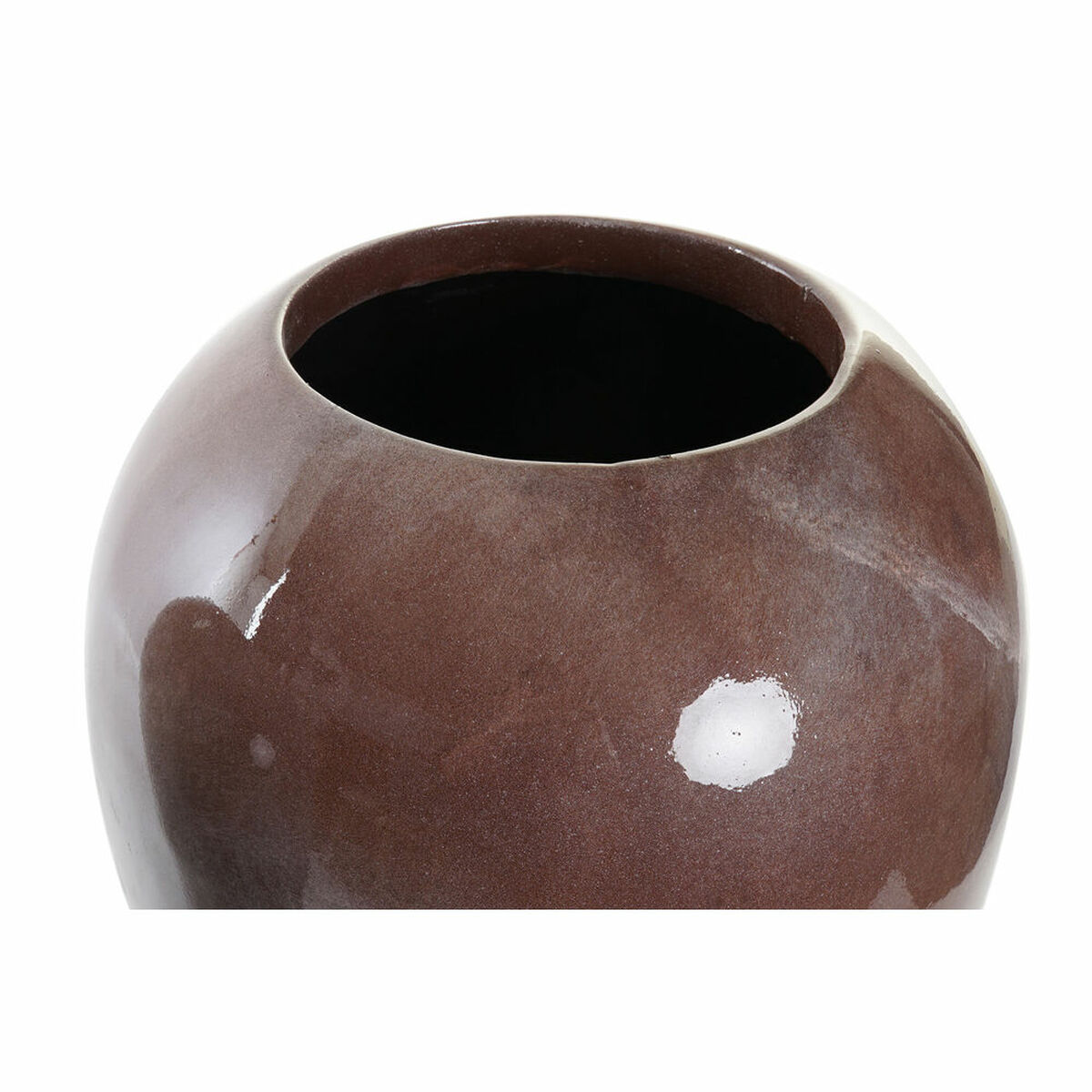 Vas DKD Home Decor Grå 24 x 24 x 45 cm Mörkbrun Modern Lackad (2 antal) - 6
