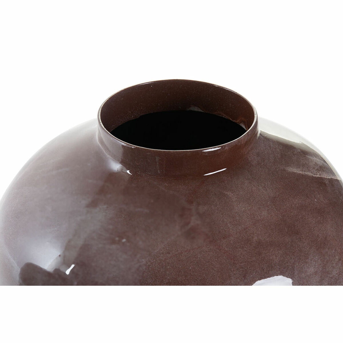 Vas DKD Home Decor Grå 26 x 26 x 32 cm Mörkbrun Modern Lackad (2 antal) - 6