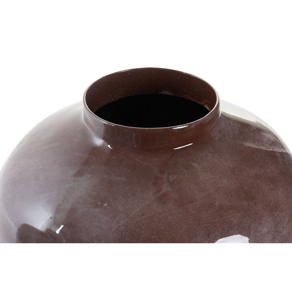 Vas DKD Home Decor Grå 26 x 26 x 32 cm Mörkbrun Modern Lackad (2 antal) - 3
