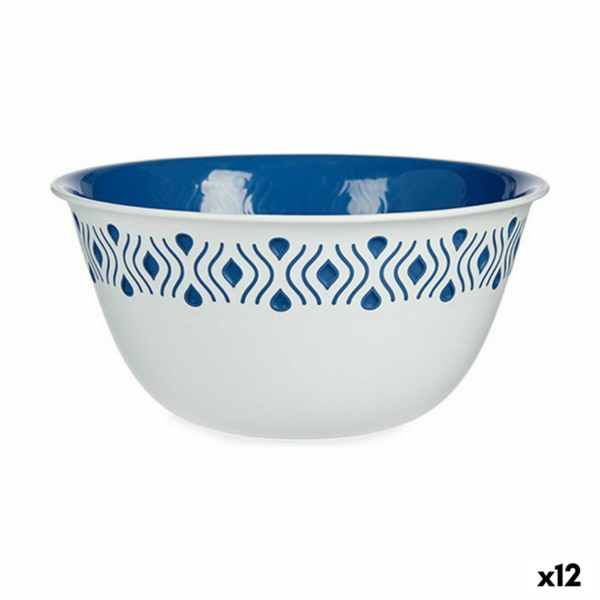Salladsskål Stefanplast Tosca Blå Plast 23 x 10 x 23 cm (12 antal)