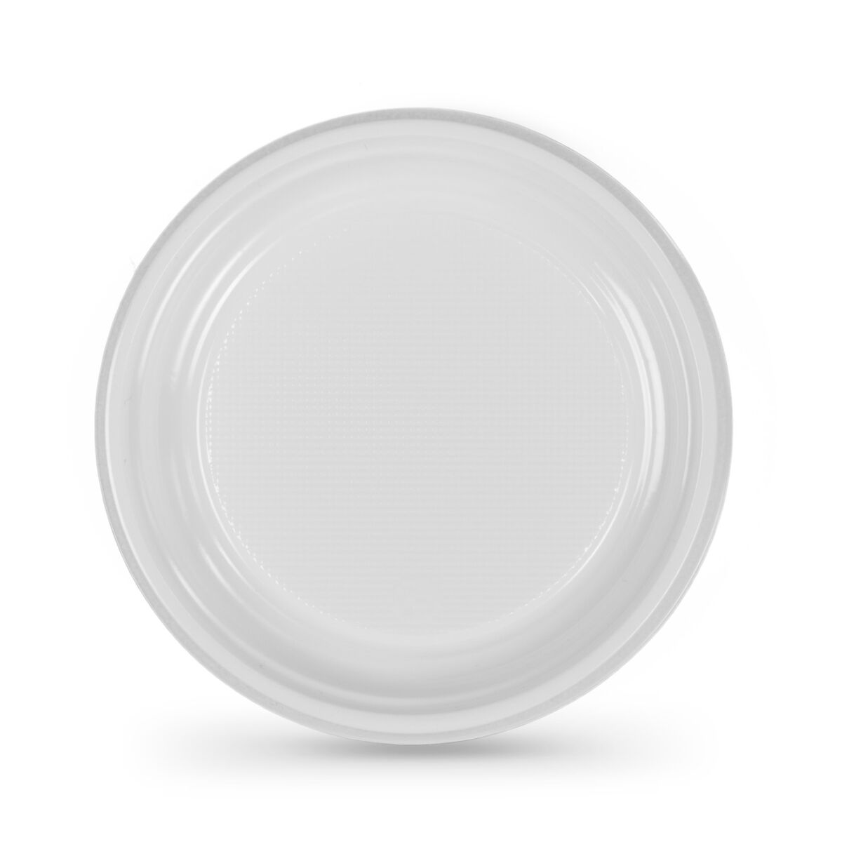 Set med återanvändbara tallrikar Algon Rund Vit 20,5 x 2 cm Plast 25 antal