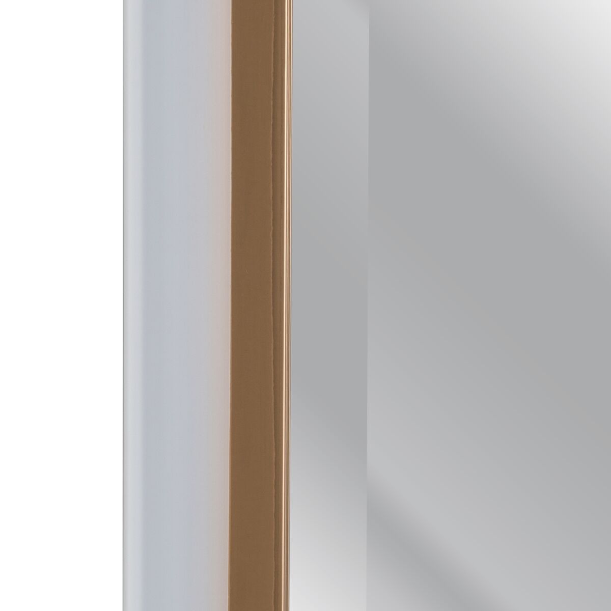 Väggspegel 46 x 6 x 116 cm Gyllene Trä Vit - 4
