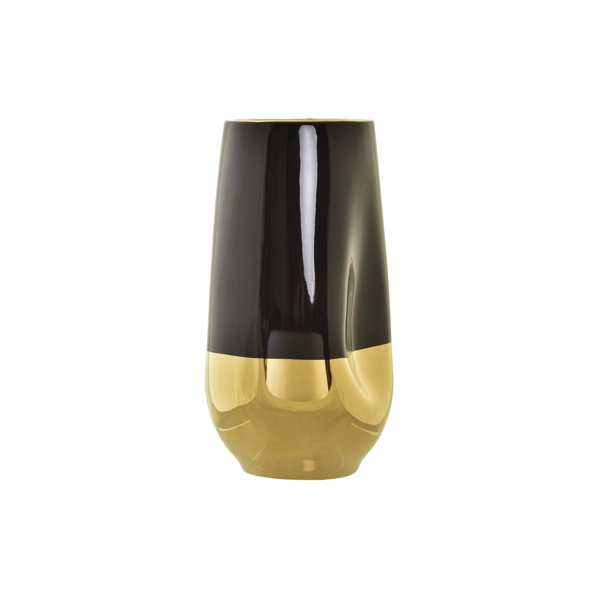 Vas DKD Home Decor 16 x 15 x 29 cm Porslin Svart Gyllene Modern - 4