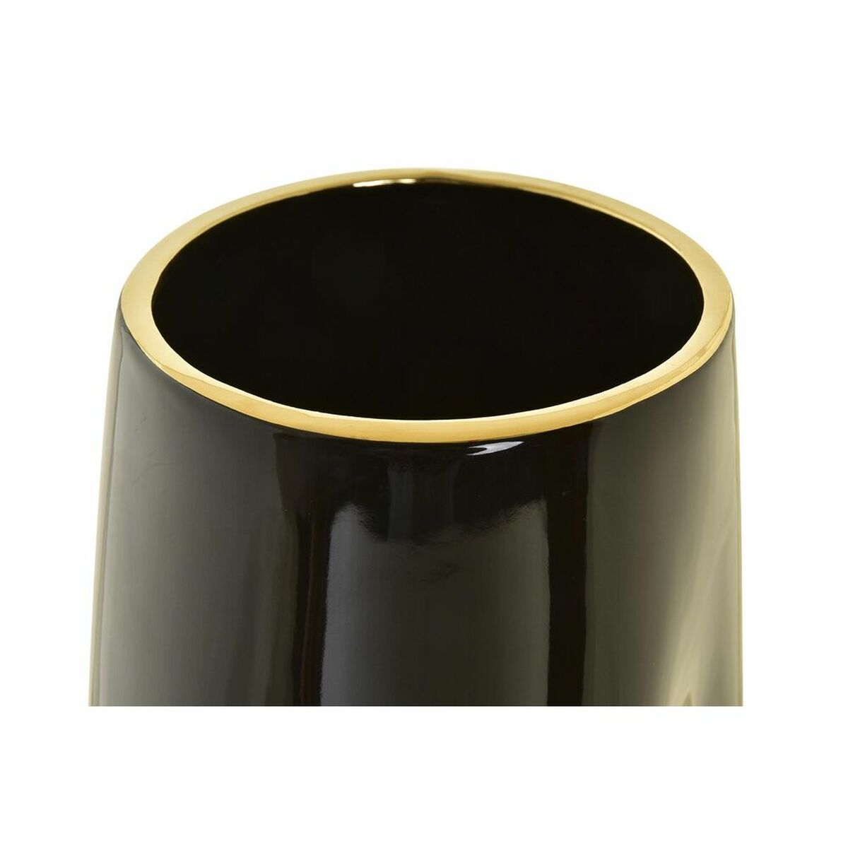 Vas DKD Home Decor 16 x 15 x 29 cm Porslin Svart Gyllene Modern - 6