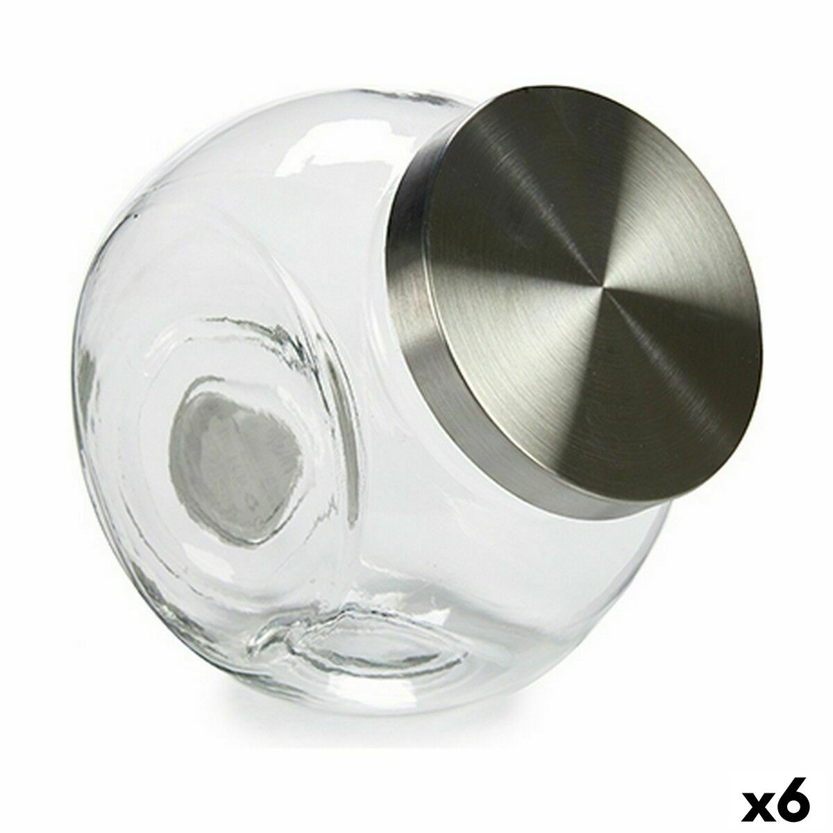 Kakburk Silvrig Metall 3 L 14 x 19 x 19 cm (6 antal)