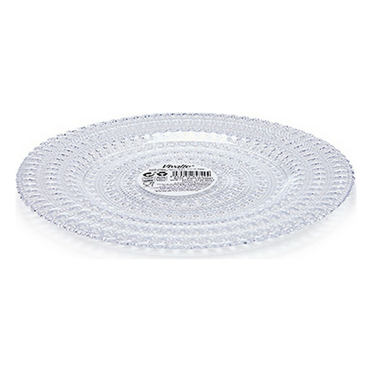Platt skål Allure Ø 21 cm Transparent Glas (6 antal) - 2