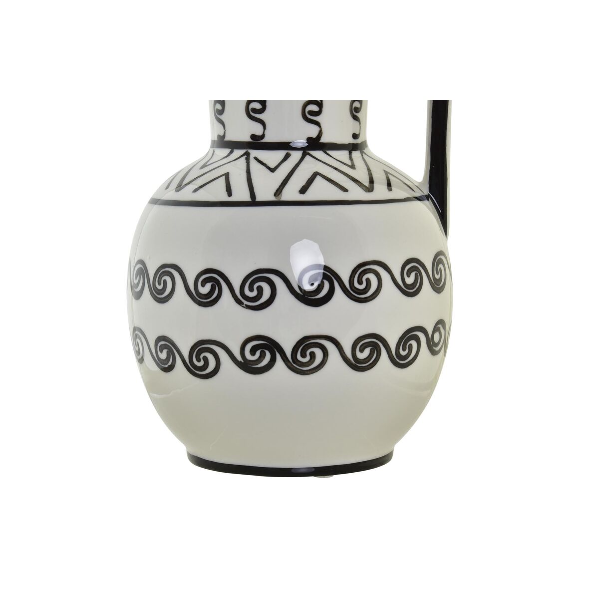 Vas DKD Home Decor 15 x 15 x 28 cm Porslin Svart Vit Kolonial - 2