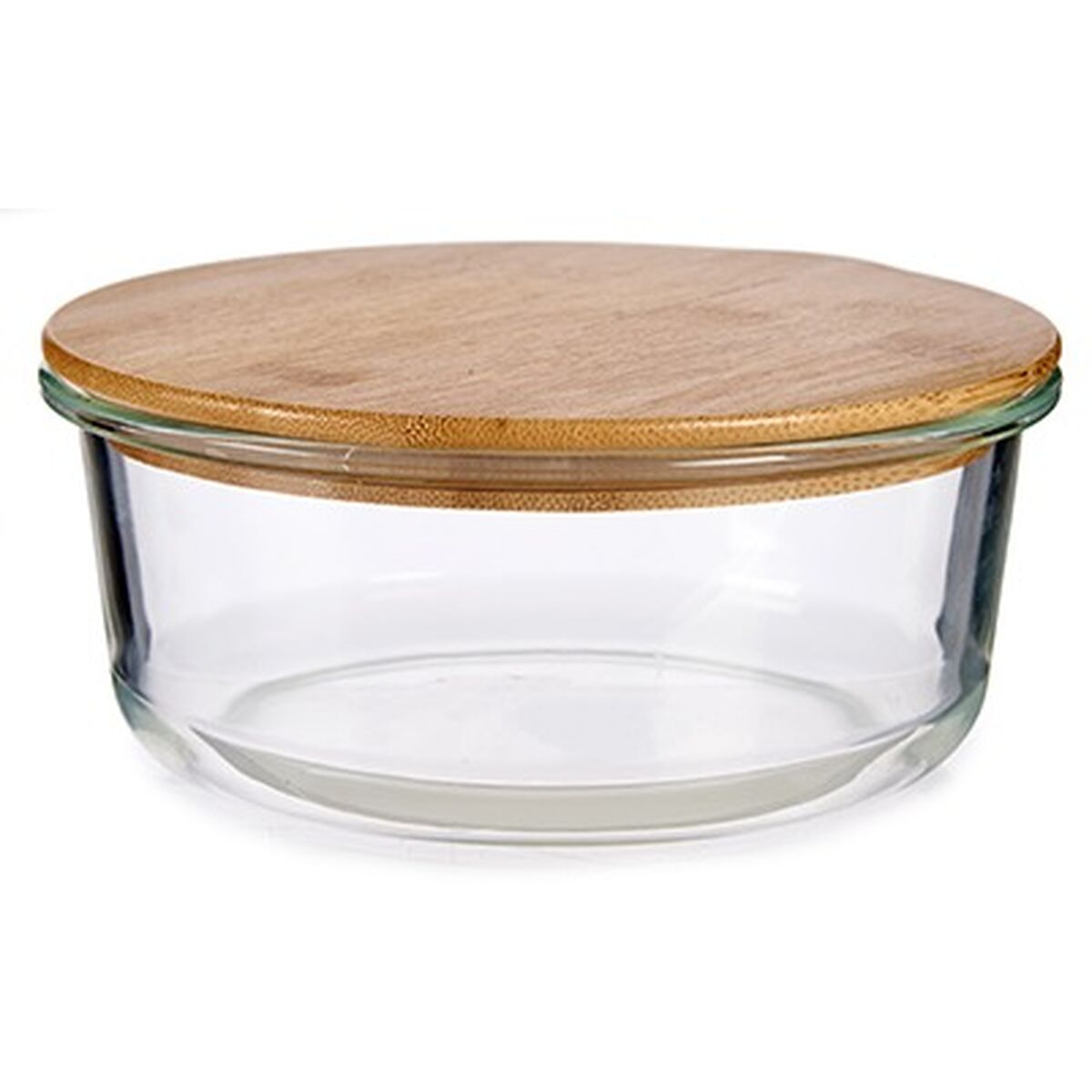 Rund matlåda med lock Bambu 17 x 7 x 17 cm (12 antal) - 2