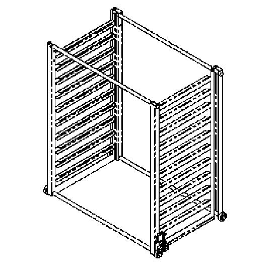 Löstagbar ugn rack för ugnar 10x2/1 GN