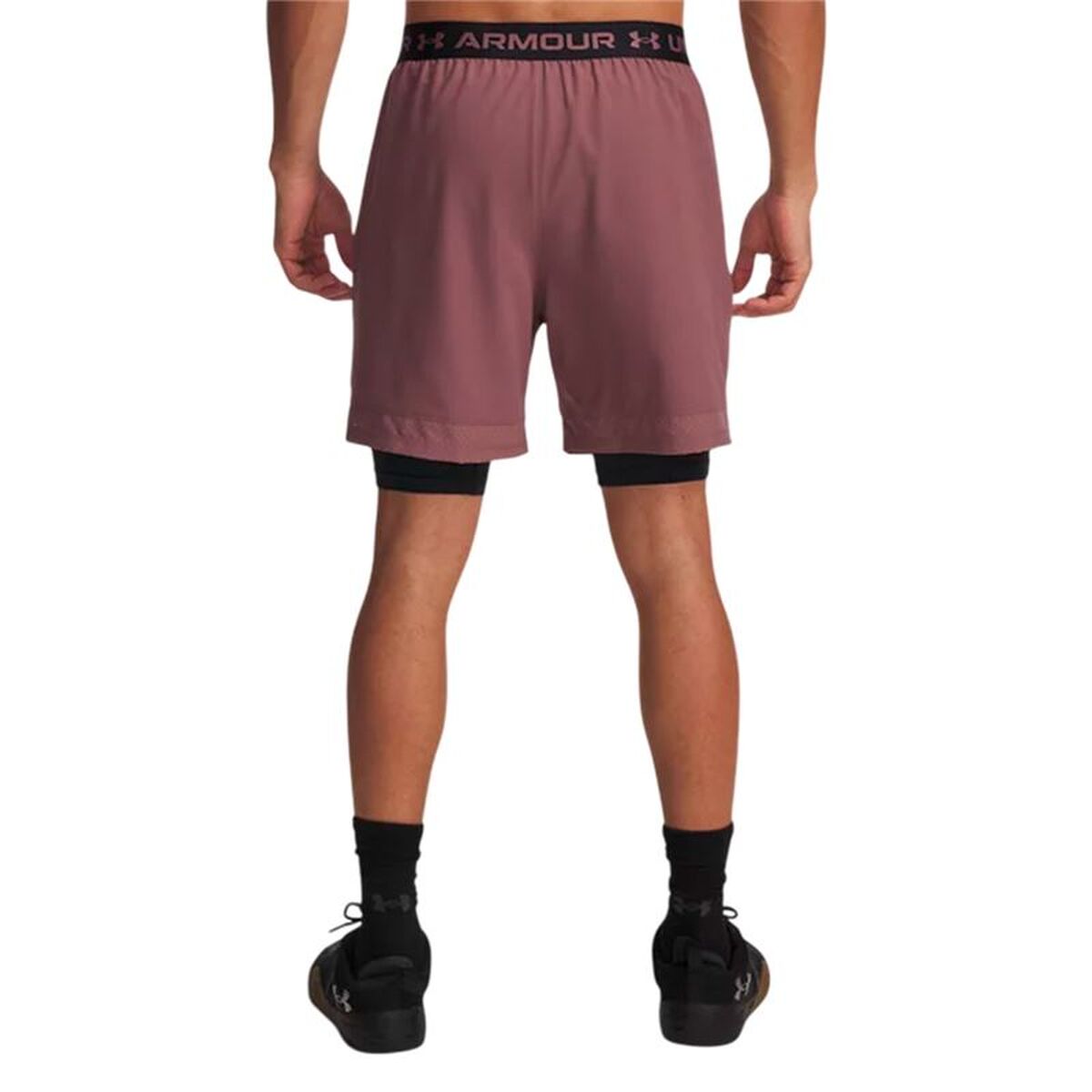 Sportshorts för män Under Armour Vanish Woven Brun - 2