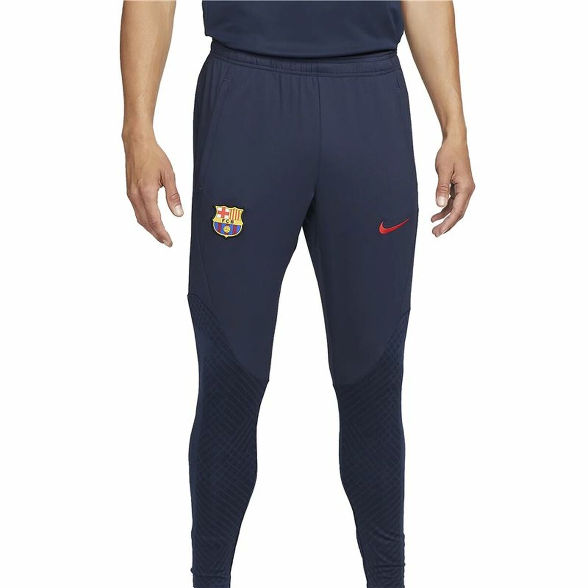 Fotbollsträningsbyxor, Vuxen Nike FC Barcelona Strike Mörkblå Män