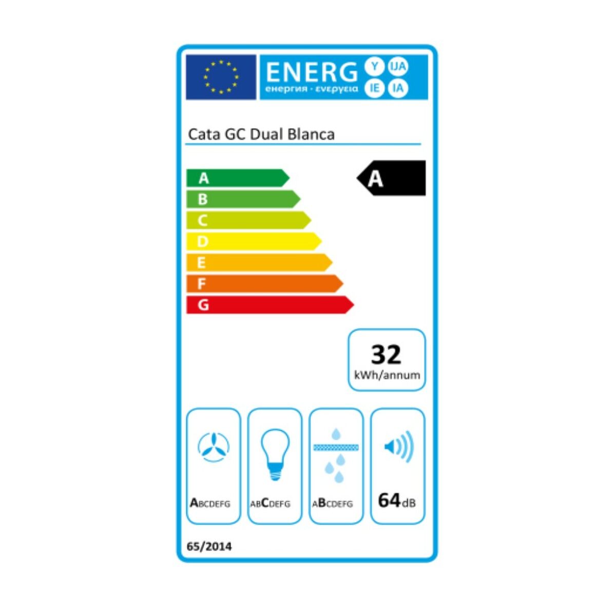 Konventionell fläkt Cata GC DUAL WH Vit - 3