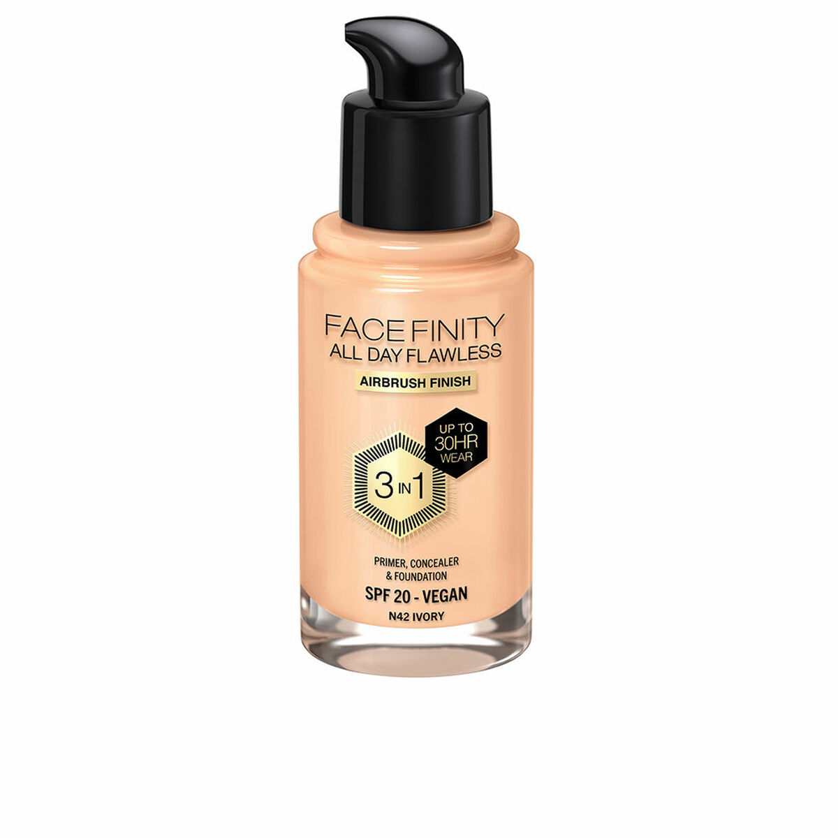 Foundationkräm Max Factor Face Finity All Day Flawless Nº N42 Ivory N42-Ivory Spf 20 30 ml 3 i 1