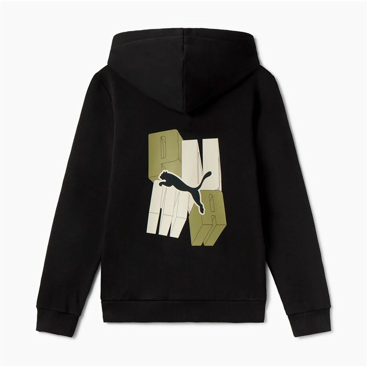 Jacka Barn Puma Essentials+ Graphic Hoodie Fz Svart - 2
