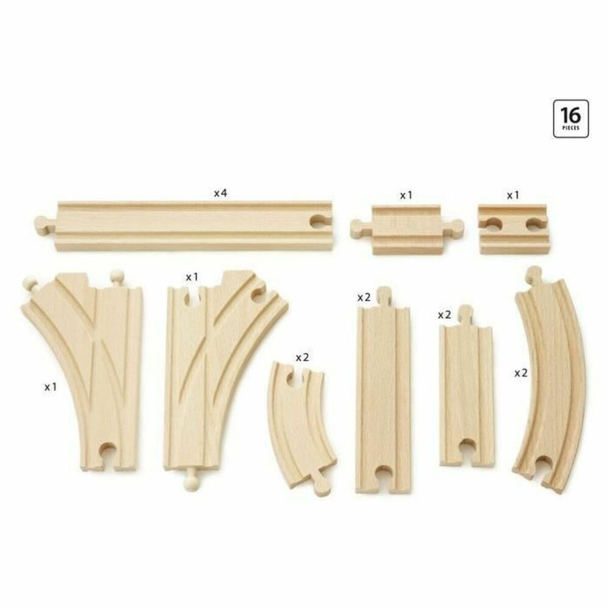 Tågspår Brio Intermediate Evolution Set Trä 16 Delar - 3