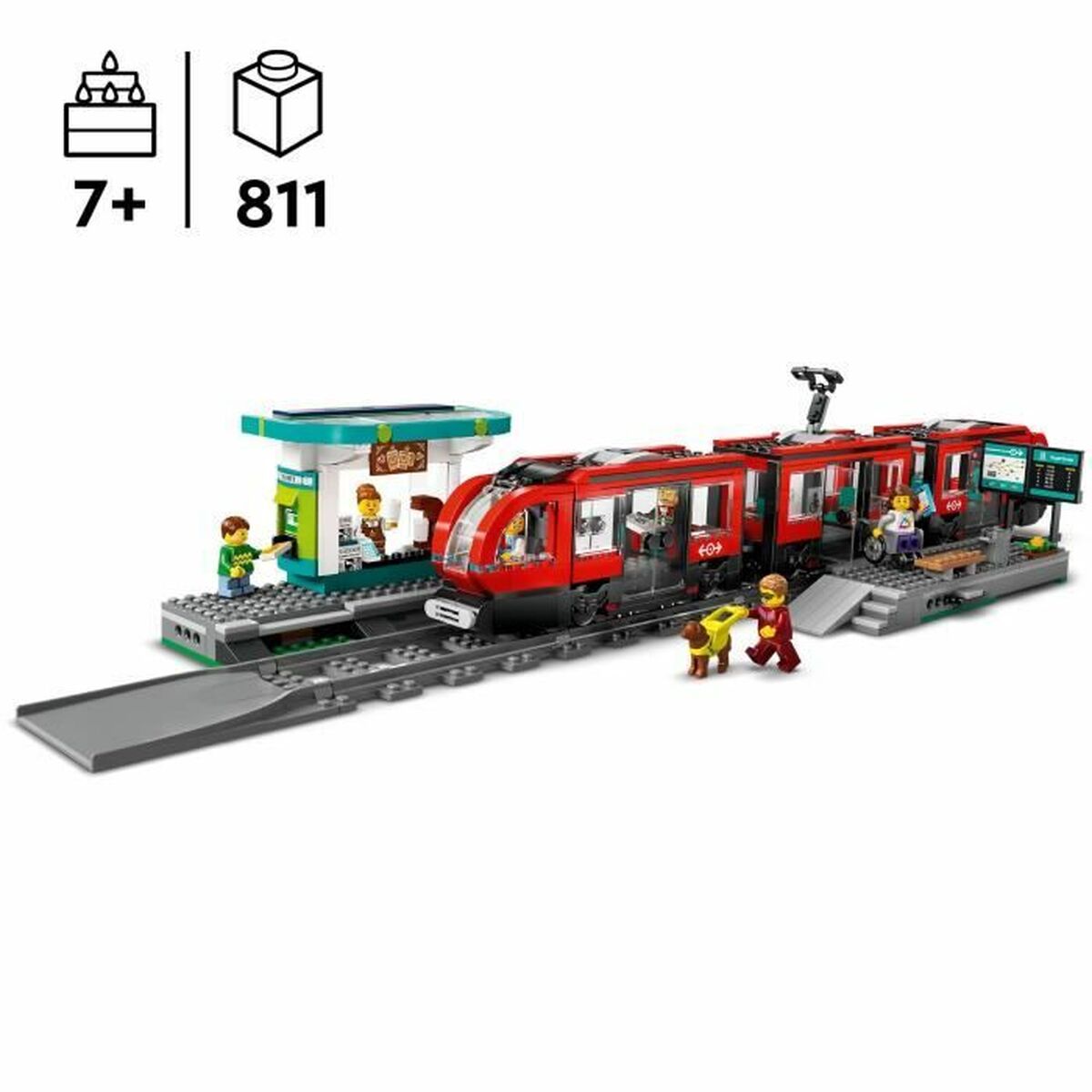 Byggsats Lego 60423 Downtown Tram and Station Multicolour - 2