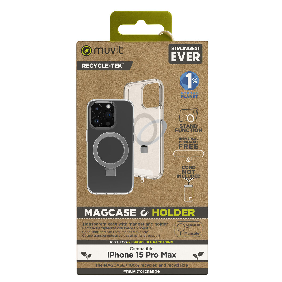 Mobilfodral Muvit for Change iPhone 15 Pro Max