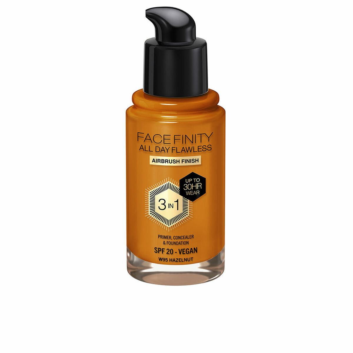 Foundationkräm Max Factor Face Finity All Day Flawless Nº W95 Hazelnut W95-Hazelnut Spf 20 30 ml 3 i 1