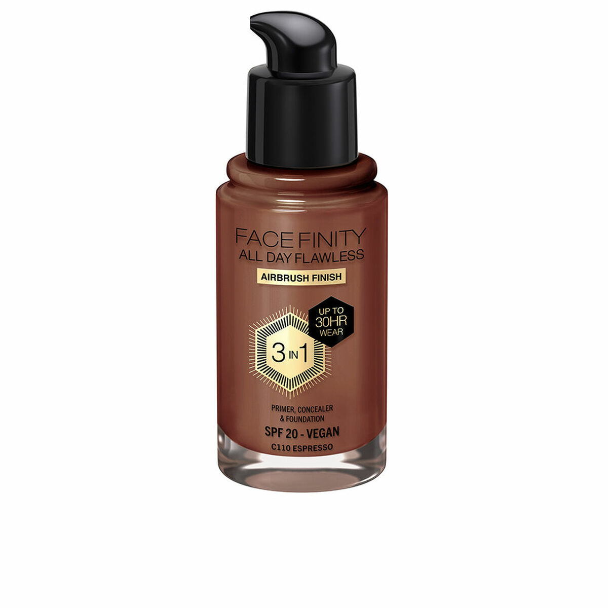 Foundationkräm Max Factor Face Finity All Day Flawless Nº C110 Espresso C110-Espresso Spf 20 30 ml 3 i 1