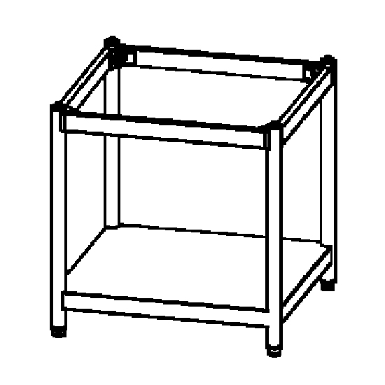 Stöd med guider för 6x GN 1/1 och 10x GN 1/1 ugnar