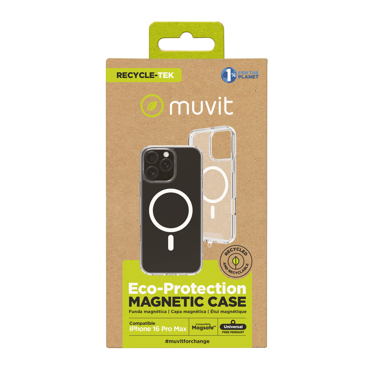 Mobilfodral Muvit for Change iPhone 16 Pro Max