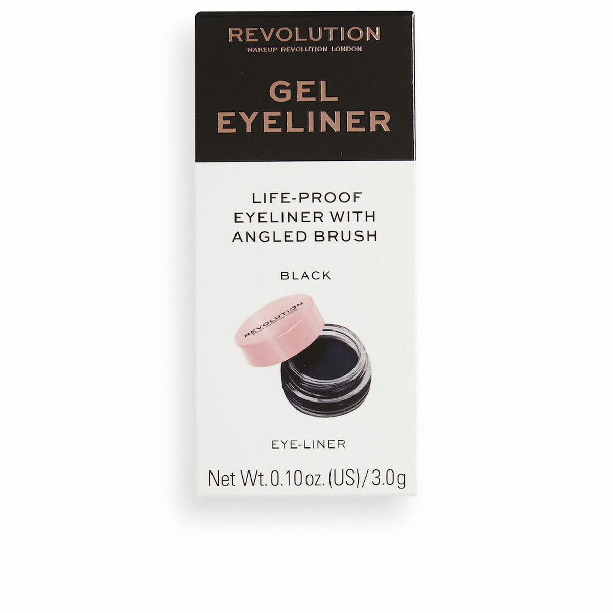 Eyeliner Revolution Make Up Gel Eyeliner Svart 3 g Gel