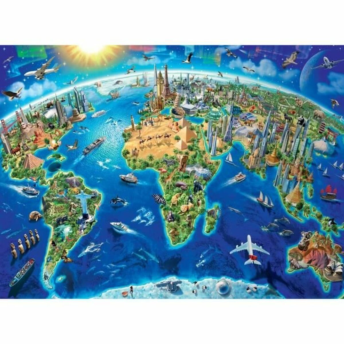 Pussel Ravensburger Map of the monuments of the world - 2