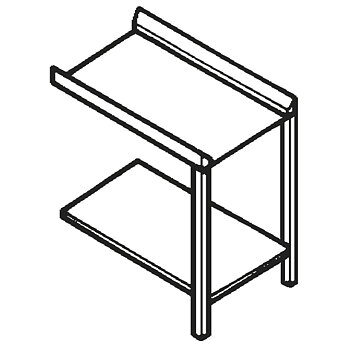 Ingång/utgång för dra-genom brickan, w=1200