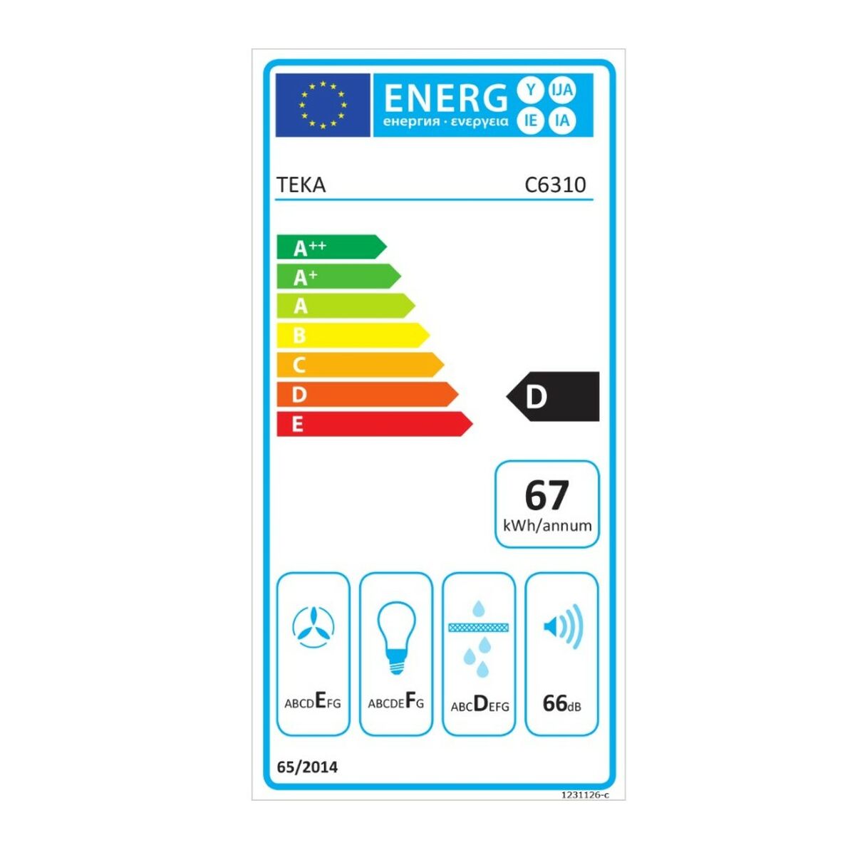 Konventionell fläkt Teka C6029C Vit - 2