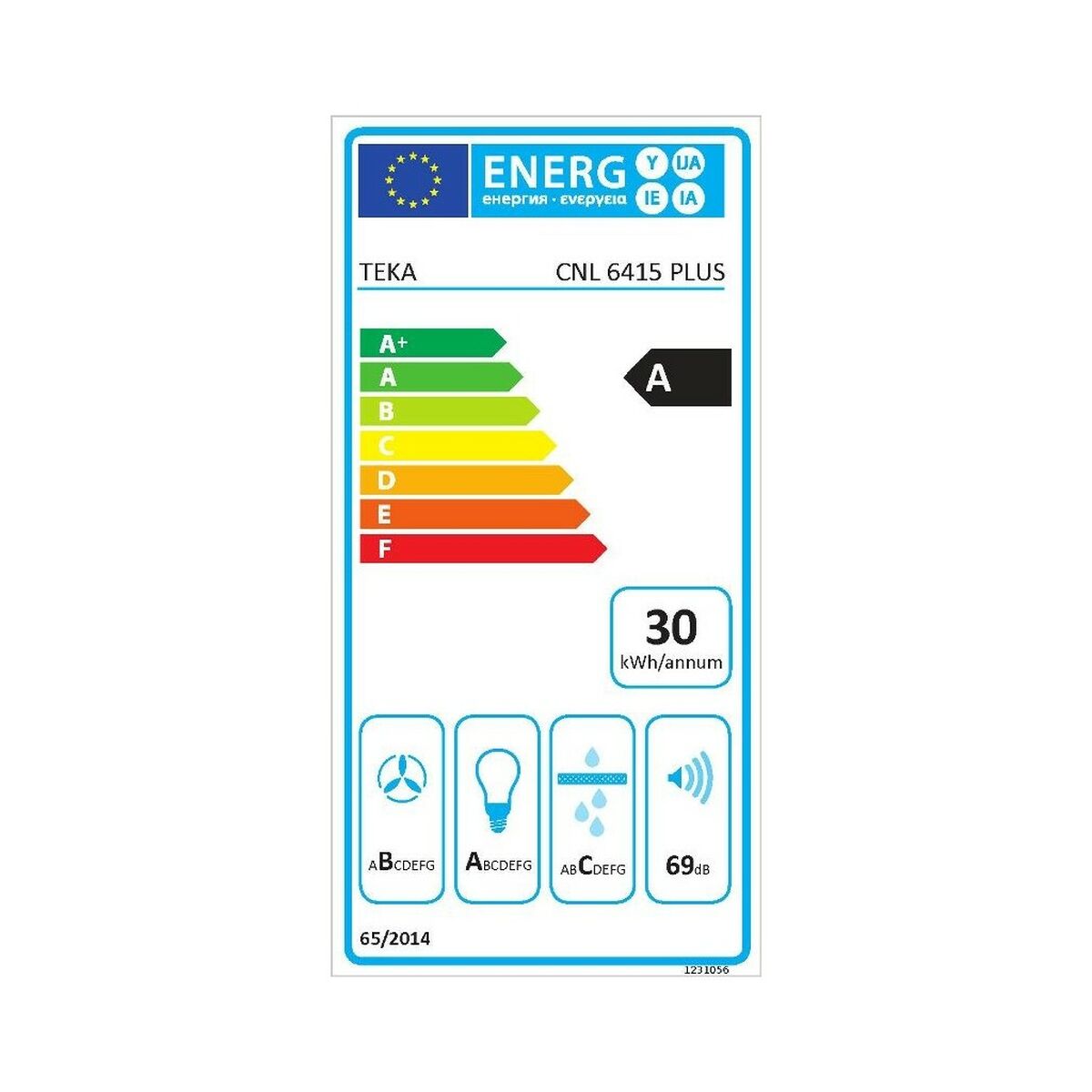 Konventionell fläkt Teka 40436821 60 cm 385 m3/h 64 dB 119W Vit - 2