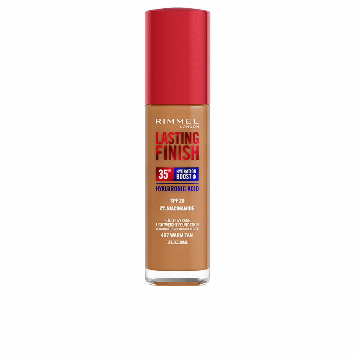 Foundationkräm Rimmel London Lasting Finish Nº 407 Warm Tan Nº 407-Warm Tan Spf 20 30 ml