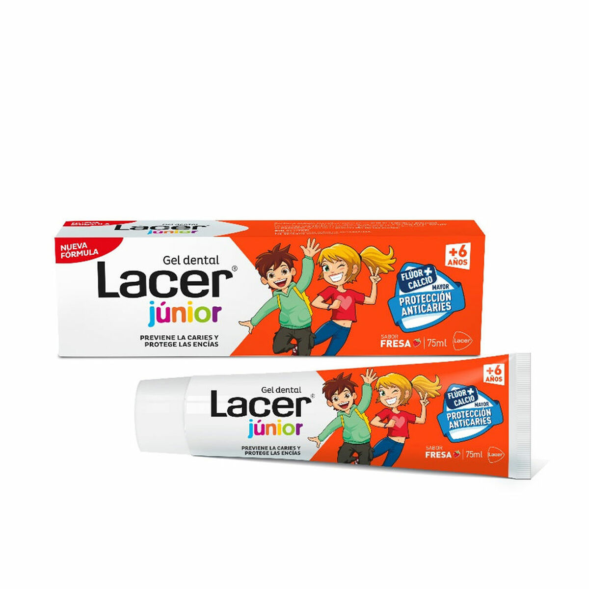 Tandkräm Lacer Junior 75 ml Junior Jordgubbe