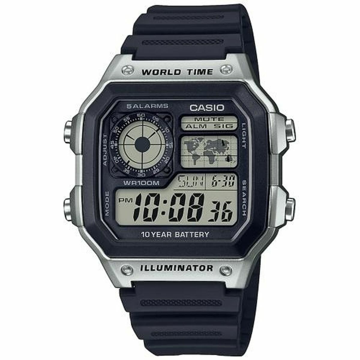 Herrklocka Casio AE-1200WH-1CVEF Svart Grå (Ø 40 mm)