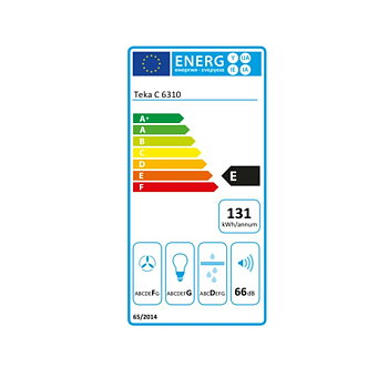 Konventionell fläkt Teka C6310 60 cm 235 m³/h 66 dB 130W Stål