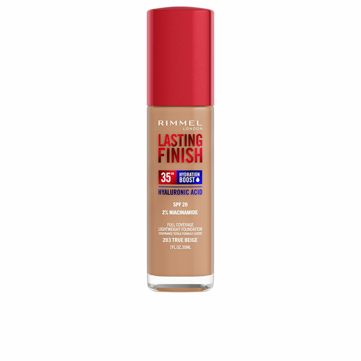 Foundationkräm Rimmel London Lasting Finish Nº 203 True Beige Nº 203-True Beige Spf 20 30 ml