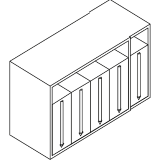 Väggskåp, för vätskor 'containrar, 1000x400 mm