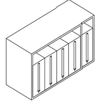 Väggskåp, för vätskor 'containrar, 1000x400 mm